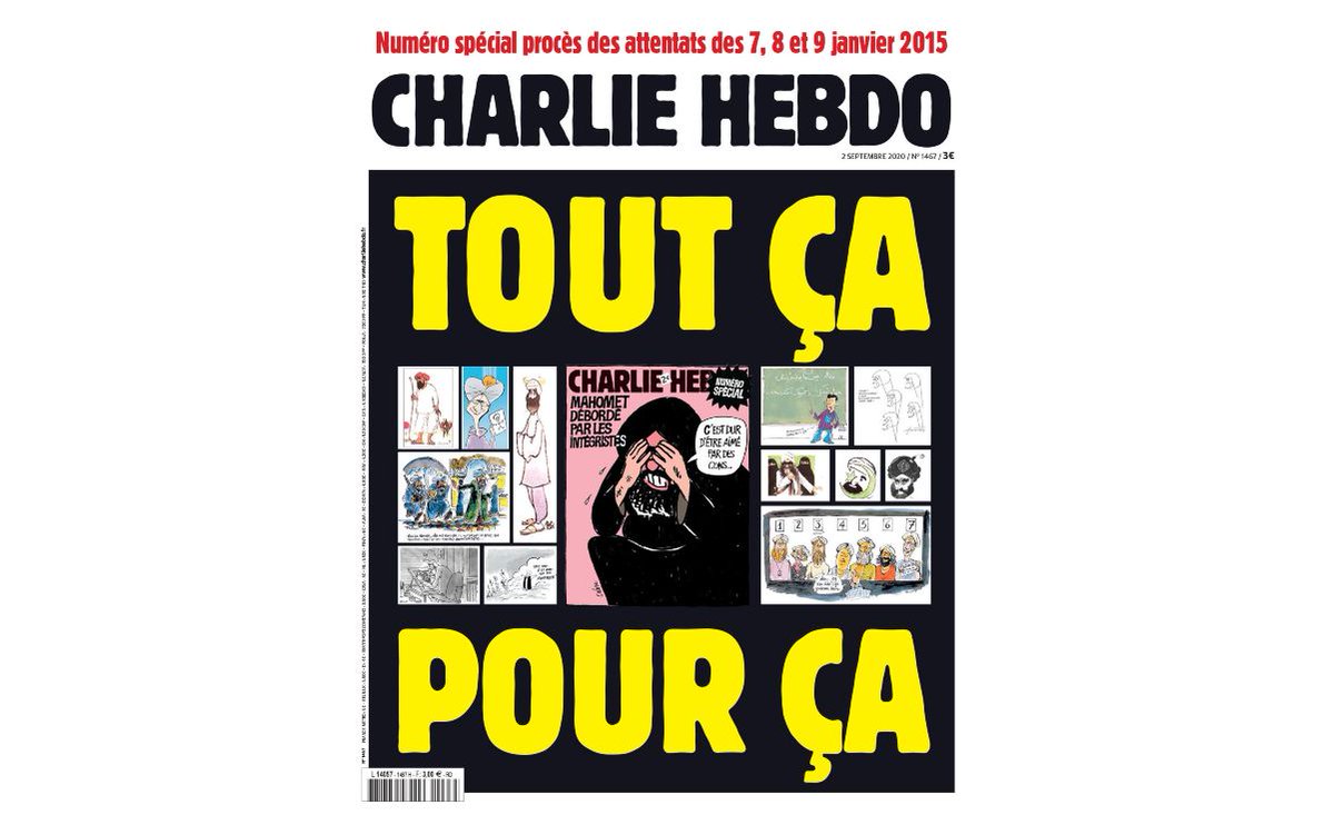 MimmiLopezD's tweet photo. Se agota en un día la edición de Charlie Hebdo con caricaturas de Mahoma https://t.co/DVf9MgVtUT https://t.co/wOY8GoUmA3