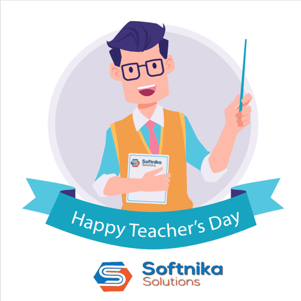 iSoftnika's tweet photo. Teachers enlighten a thousand souls with the light of their wisdom and ignited in them the ever-burning flame of imagination. Happy Teachers day to all the teachers from the team of Softnika! #softnika #startupbusiness #TeachersDay #teacherlife #HappyTeachersDay #COVID19 #startup https://t.co/837G5ncpxl
