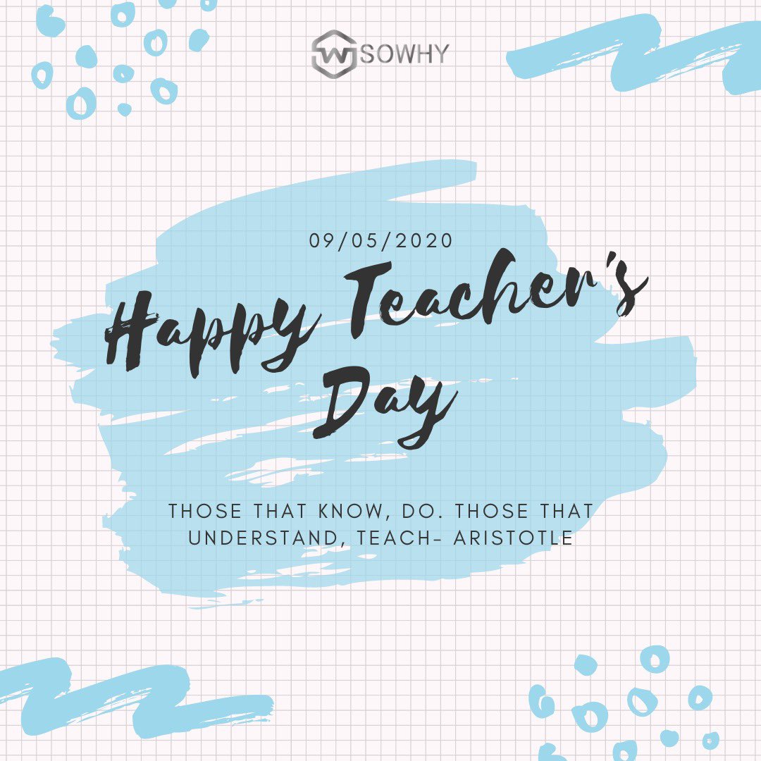 SoWhyofficial's tweet photo. Happy Teacher’s Day 
#sowhy #information #informative #news #india #teachersday https://t.co/2K12IuO7Zu