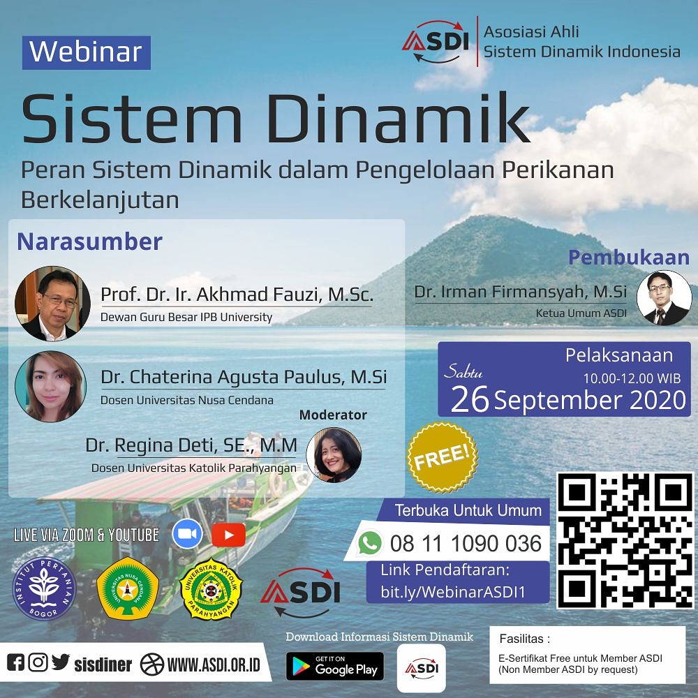 sisdiner's tweet photo. Come join with us

Webinar Perikanan

#Sistemdinamik #systemdynamics #systemsthinking #ASDI #simulation #simulasimodel #pemodelan #webinar #seminar #sistem #perikanan #sistemdinamikperikanan https://t.co/Ku0kKm5RWs