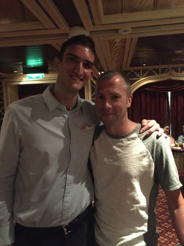 thiscruiselife's tweet photo. 5 years ago today, was our last sea day aboard @CarnivalCruise Glory.
One of the kindest and most attentive crew members took care of our drink needs all #cruise long. #crewshoutout to Emanuele!
I saw him on a future cruise; not only did he recognize me, he remembered my name!! https://t.co/WPc2IlrEV9