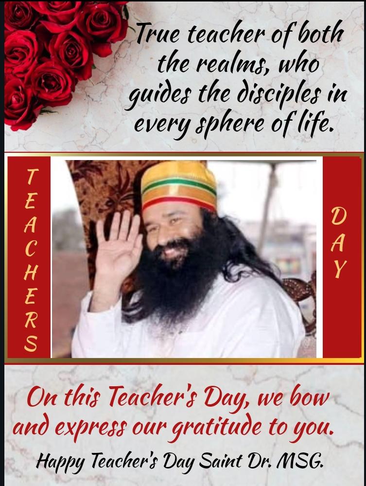 RashpreetKaur9's tweet photo. On this teacher's day we now and express our gratitude to you
Happy teacher's day saint Dr. Msg
#truespiritualguide https://t.co/Vwg18TR2pK