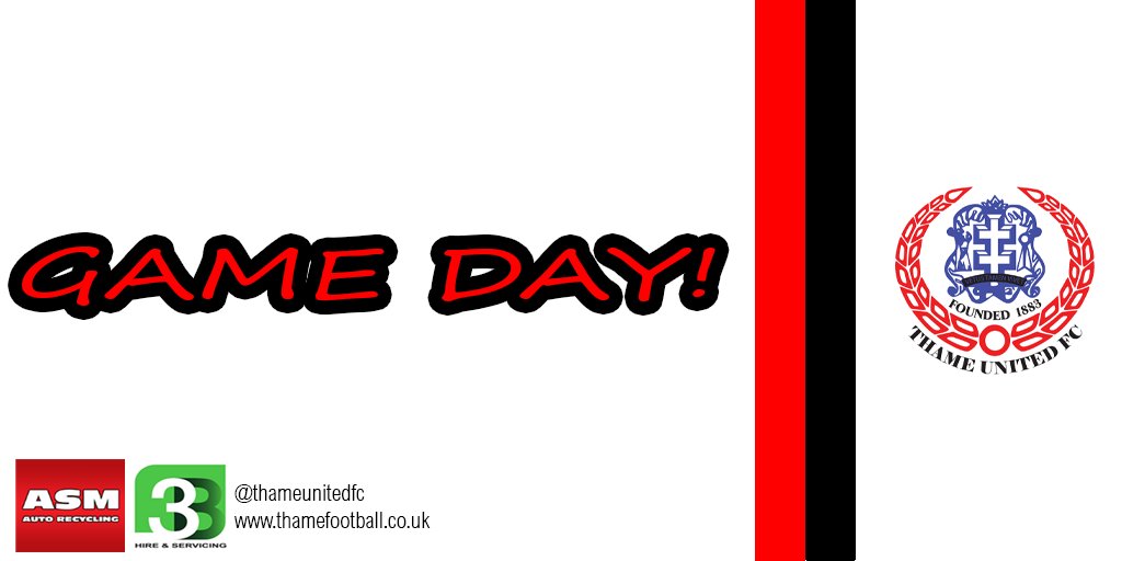 thameunitedfc's tweet photo. *** GAME DAY - Thame United FC v Thame Rangers  📢 ***

Brought to you by @Hire3b - Media Sponsors

Saturday 5/9/2020
Kick Off 15:00
ASM Stadium 🏟️

Admission Price 🎫
Adult £5
Concession £3
Child £1

#WEARETHAME 🔴⚫ https://t.co/fRQ4laWZWC