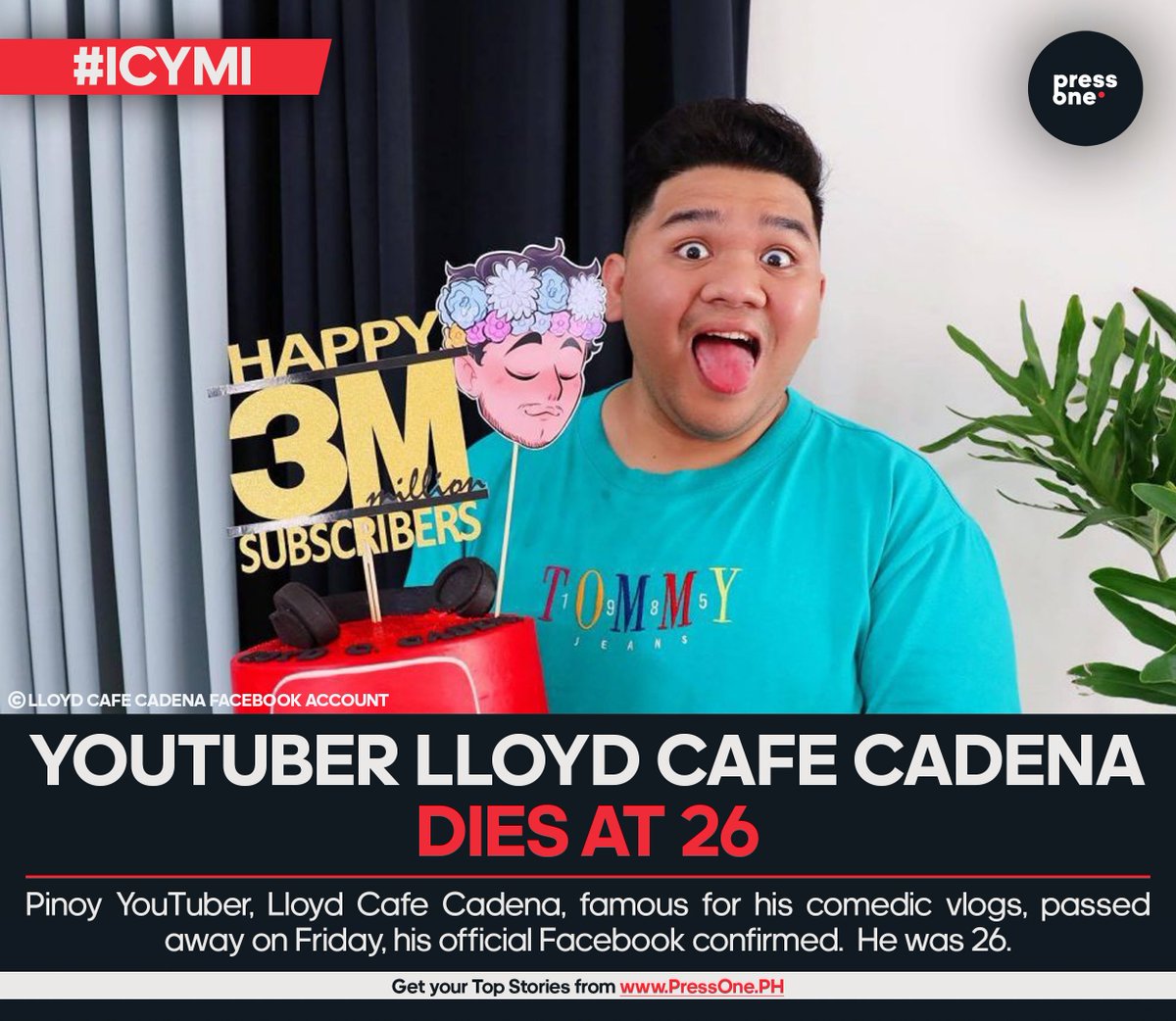 Pressone Ph Icymi Lloyd Cadena Also Known As Kween Lc To His Fans Has 5 33 Million Subscribers In His Youtube Channel News Of His Sudden Death Quickly Became A Top Trending