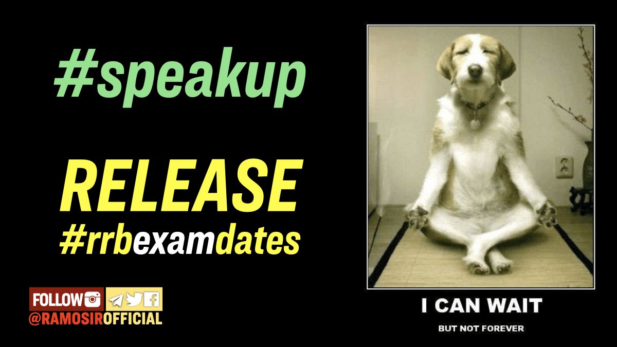 RaMoSirOfficial's tweet photo. We are patient But not this much!

#speakup
#rrbexamdates
#SpeakUpForSSCRailwaysStudents https://t.co/tvidMikHvh