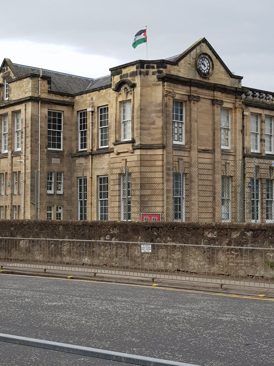Why is the Palestinian flag flying on top of a primary school in Ayr? @southayrshire