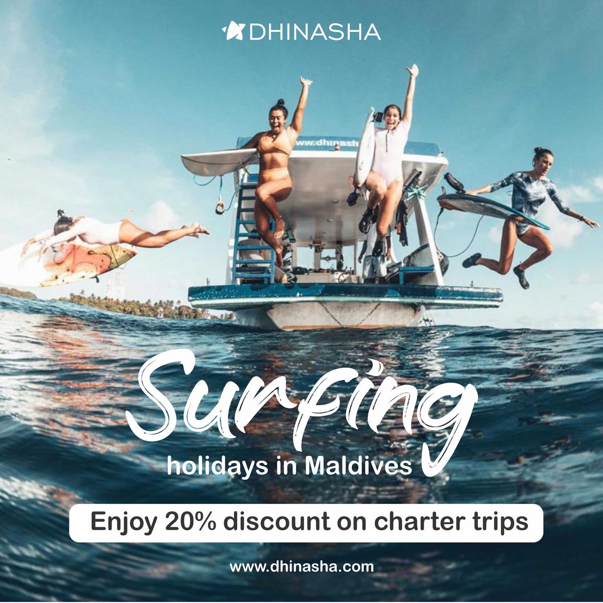 Last Minute Special Offer Deals for your surfing holidays in Maldives. Enjoy up to 20% discount on rates. #RediscoverMaldives #VisitMaldives #DhinashaMV #SurfinMaldives