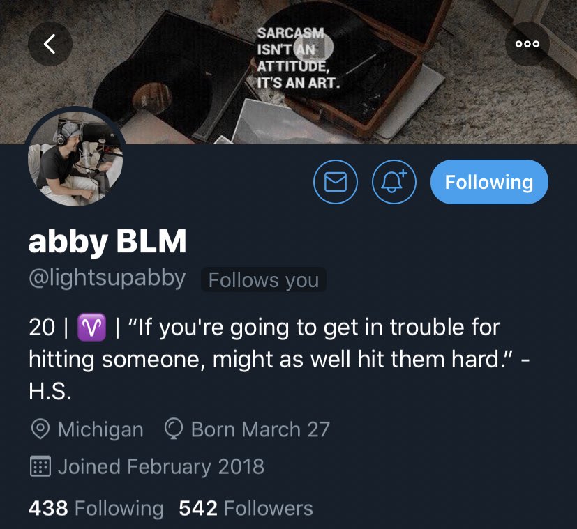  @lightsupabby - you should follow abby because she is so sweet and funny. she pushed me to make this thread so definitely go follow. she deserves way more followers