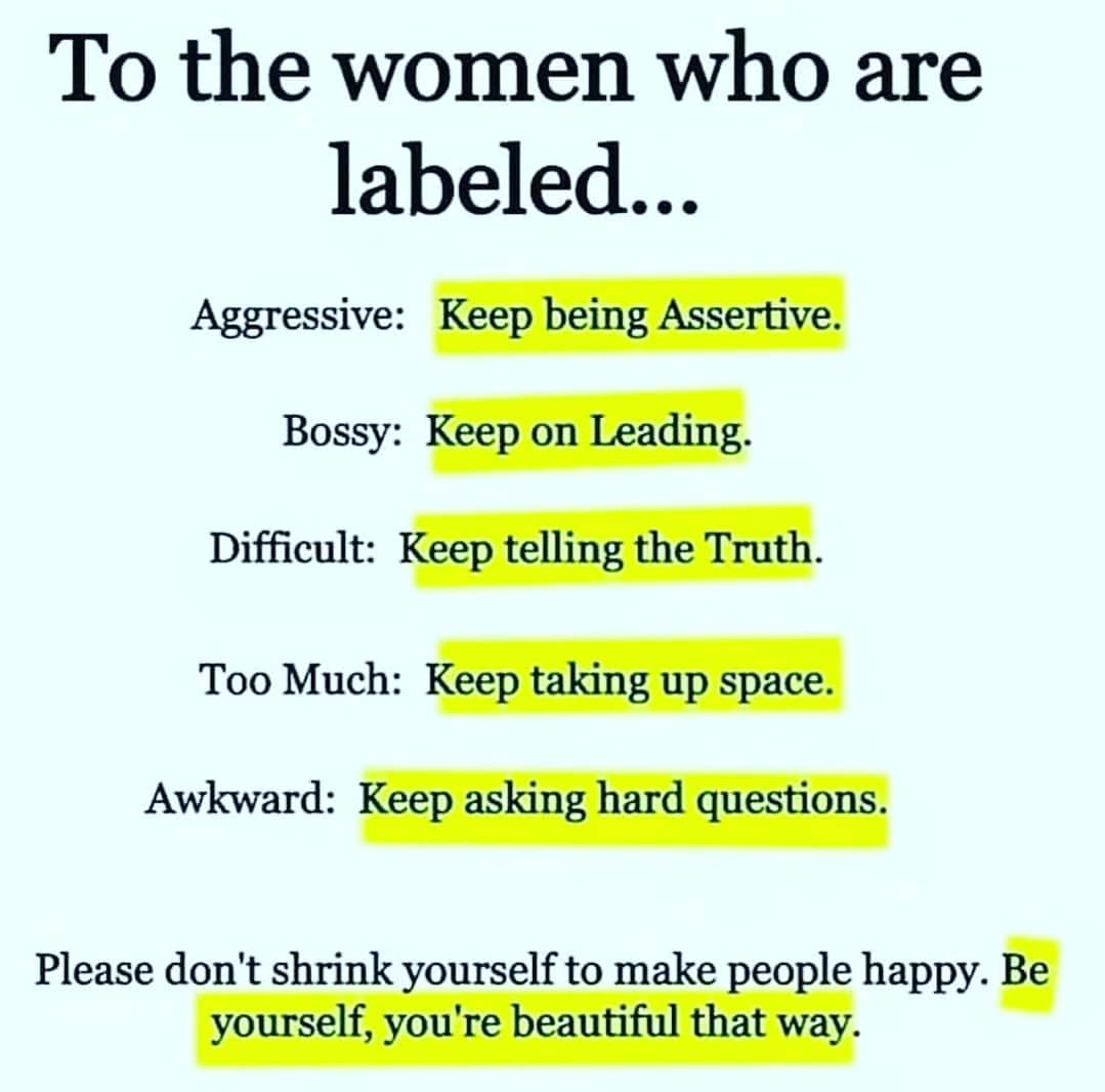 the_female_lead's tweet photo. To the women who are labeled 👇 https://t.co/8dWp8fF7NF