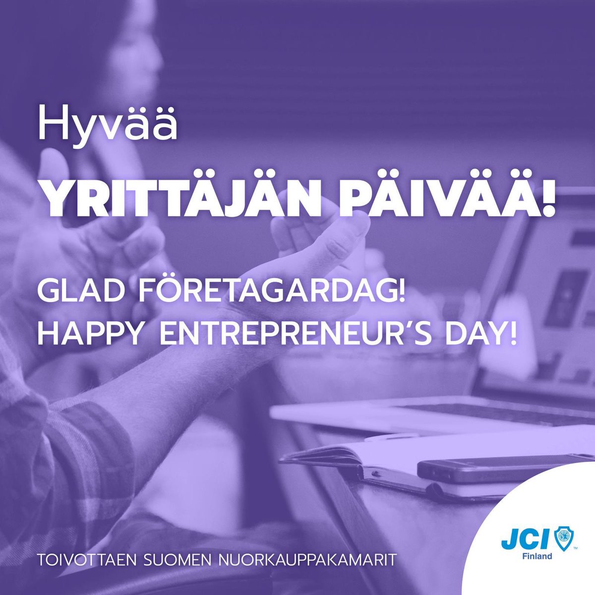 Hyvää yrittäjän päivää kaikki Suomen yrittäjät. Tänään nostetaan lippu salkoon yrittäjyyden kunniaksi 🇫🇮
#yrittäjänpäivä #jciturku #kilpailukyky2030 #vastuullisuus