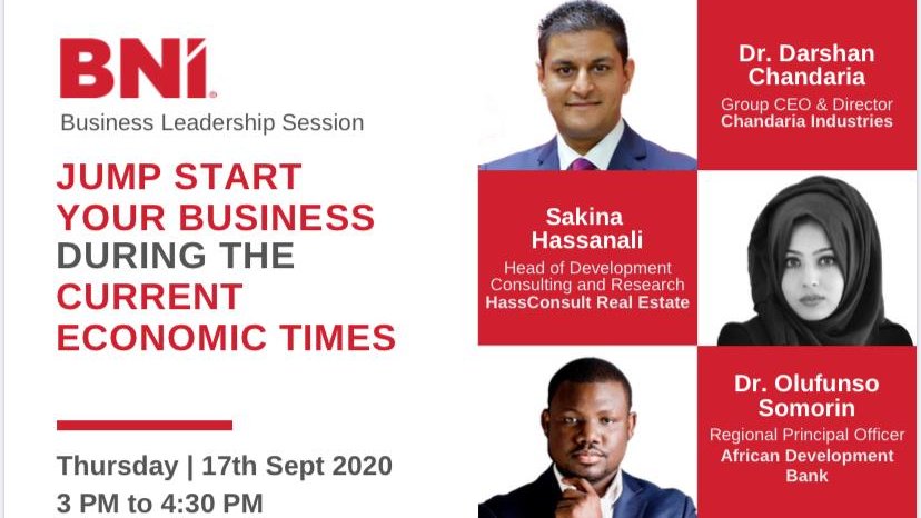 dchandaria's tweet photo. REGISTER NOW to join &amp; engage with me as a panelist at the webinar themed "Jump start your business during the current economic times" by BNI Kenya, 17th Sept 2020 from 3:00pm to 4:30pm. Click to register: https://t.co/ag7EoAItPR or watch live @bnikenyaofficial #TransformingLives https://t.co/cFGR4lSZyG