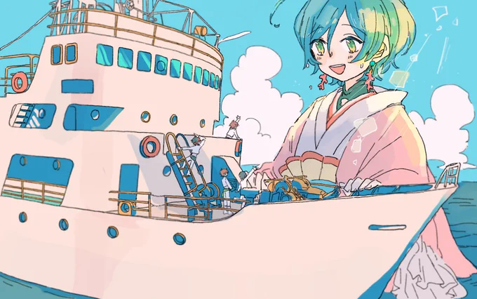 海軍さんの航路にたまに現れるでっかなたくん
#でっかなたが現れた 