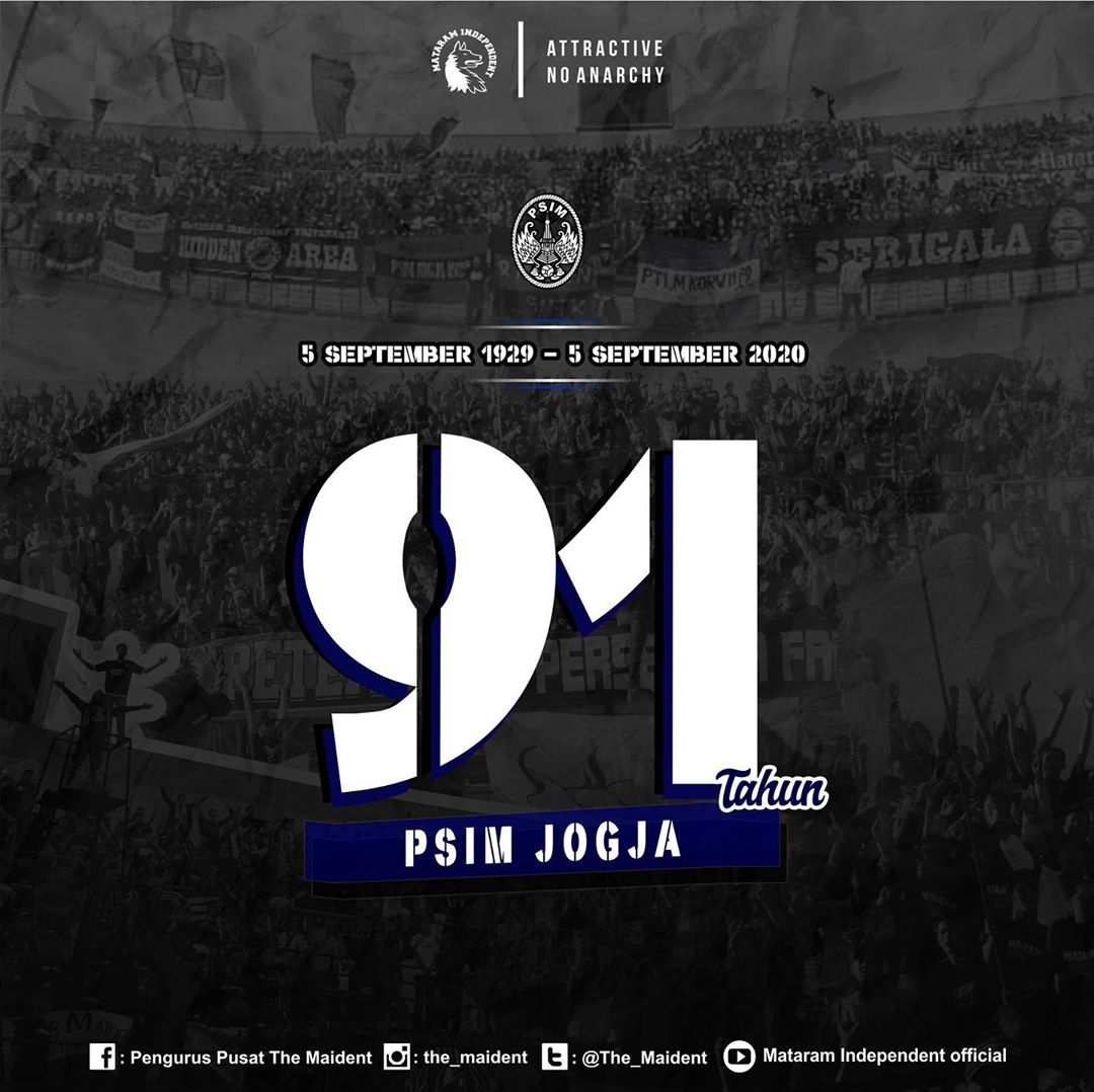 The_Maident's tweet photo. Selamat bertambah usia kebanggaan masyarakat yogyakarta dan sekitarnya.
#PSIM91th
#91orytime https://t.co/KNBa10qvFM