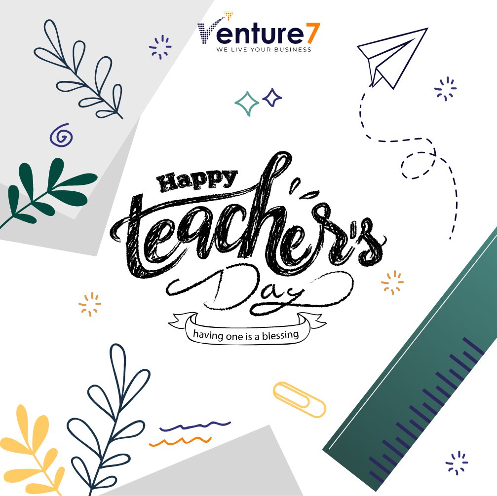 Venture7T's tweet photo. The true teachers are those who help us think for ourselves ~ Dr. Sarvepalli Radhakrishnan

#happyteachersday to all the people out there who have been part of our journey and keep teaching us in many ways. https://t.co/6WuNtmS1V8