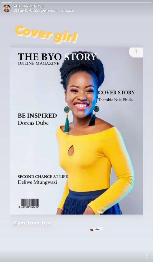 ntie_phiedarh's tweet photo. Cover girl♥ Thank you @TheByoStory for this article! 
#hostWithTheMost
#mntakaPaps https://t.co/T6v8GFDCyk
