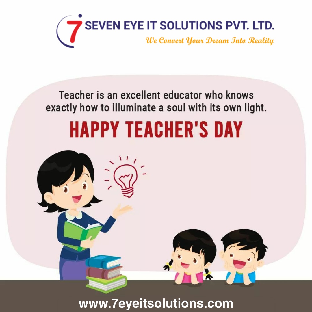 7eyeTech's tweet photo. IT is the supreme art of a teacher to awaken joy in creative expression and knowledge. Happy Teacher's Day https://t.co/dqFMjDzUoH