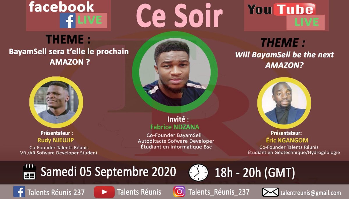 bayamsell's tweet photo. Nous y sommes, le grand jour est enfin arrivé rendez-vous ce soir à 18h heure du Cameroun et 19h heure de Berlin ). https://t.co/yX1kqQ9Lgb