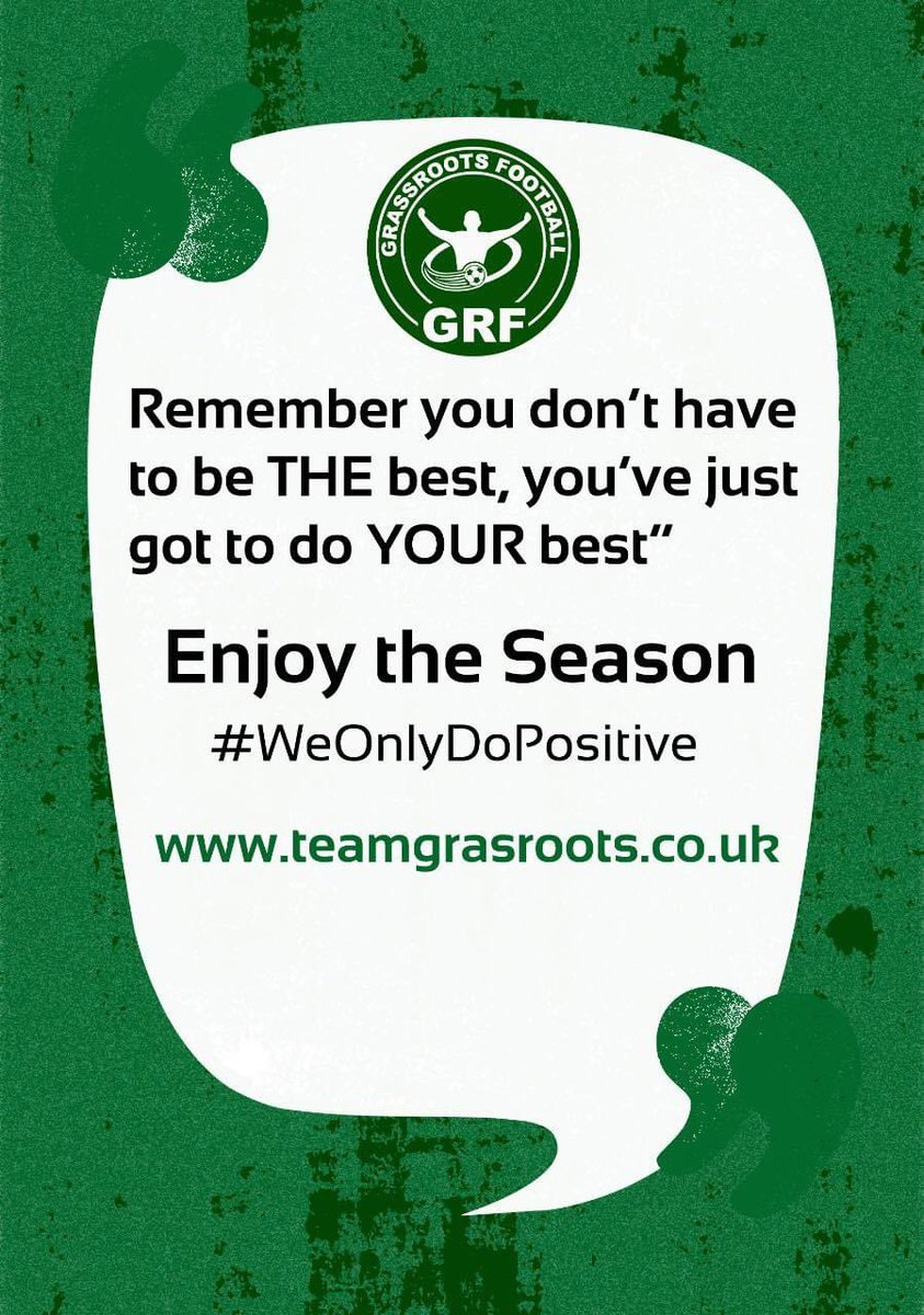 Grassroots 20/21

Enjoy the Season Everyone. 

It will make us smile, laugh, we will have ups and downs, we will be excited, thrilled, inspired, motivated, proud, and we will absolutely love every second of it. ❤️❤️❤️

#Grassroots #Football #NewSeason  #Time4Grassroots