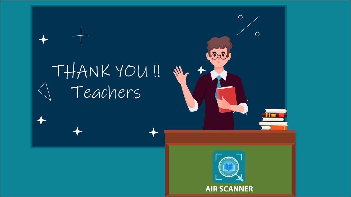 air_scanner's tweet photo. Thank you for guiding us, inspiring us, and making us what we are today. Happy Teachers' Day!
Download #AIRScanner now: https://t.co/ATSNnmjaDc
**Bharat ka Best Document Scanner with AI Technology**
#MadeInIndia
#AatmaNirbharBharat
#HappyTeachersDay https://t.co/oK96LLSYx3