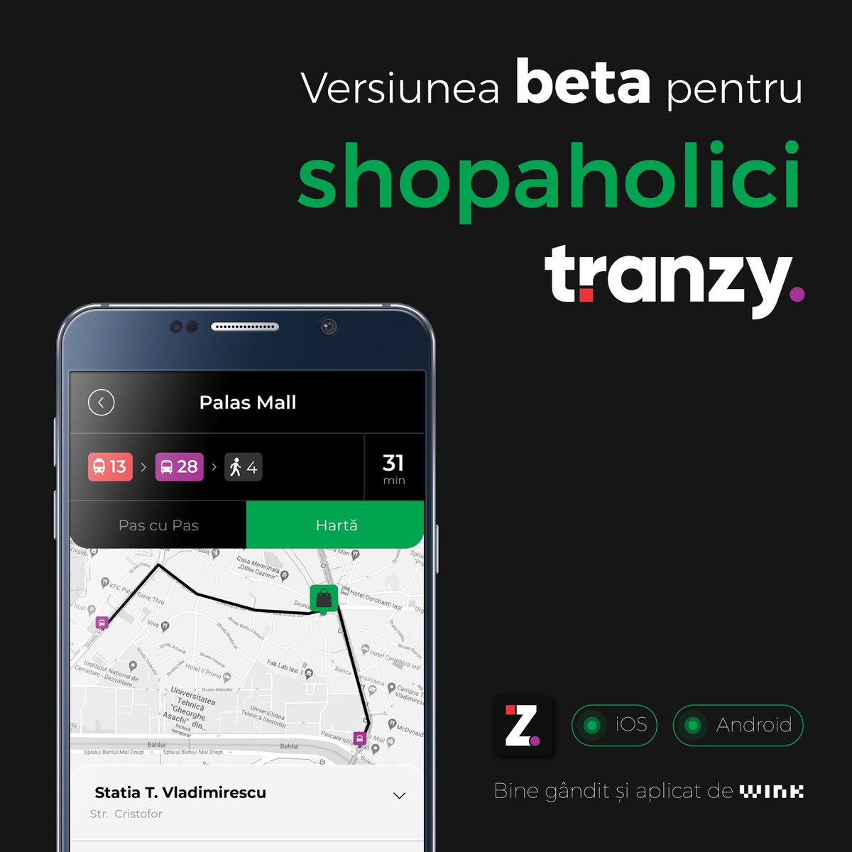 tranzyai's tweet photo. 🟣 De încercat, mai ales de către cei care vor să ajungă și la acel mall, și la celălalt! 
🟣 Descarcă Tranzy în versiunea beta și descoperă ghidul tău urban de călătorie, chiar înainte de a fi lansat.

✅ https://t.co/sdUikoxID4
 
#tranzyapp #realtimetransit #realtimedata https://t.co/04JYETLQA1