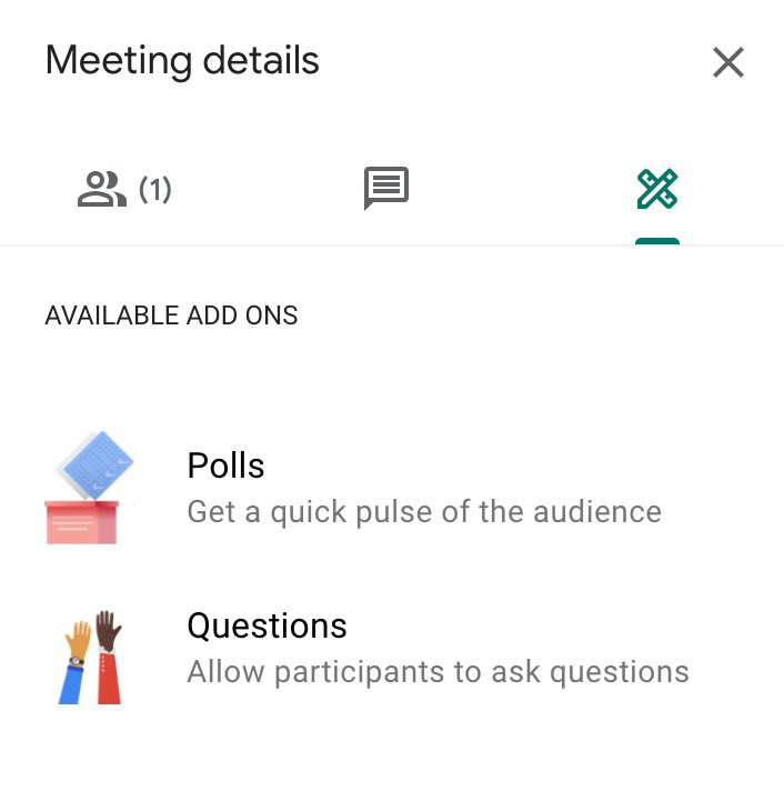 dhispano's tweet image. Comencen a sortir les imatges vinculades a les actualitzacions Meet de setembre i octubre. Integració Jamboard i fins 49 al mosaic (set) o enquestes i preguntes (oct). A això cal sumar botons que d'aquest dies per habilitar xat i presentació als estudiants. Thnks @edTechEvans
