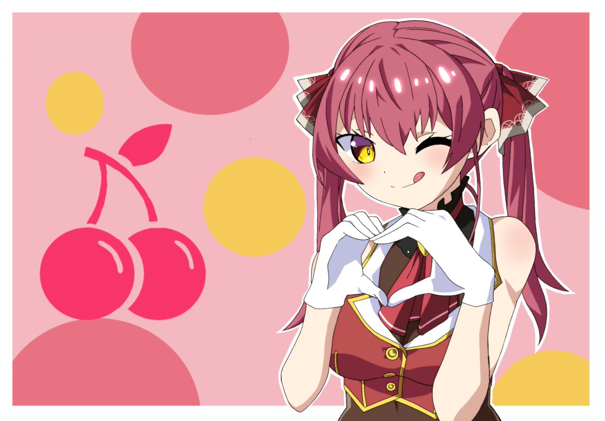 船長のさくらんぼキッス、とても可愛かったですよ
#マリンのお宝 