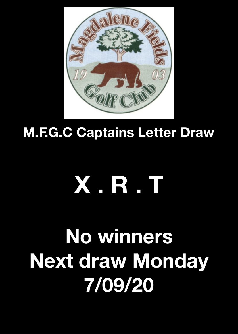 MFGC1903's tweet photo. Captains letter draw result https://t.co/UPUjP4OKDs