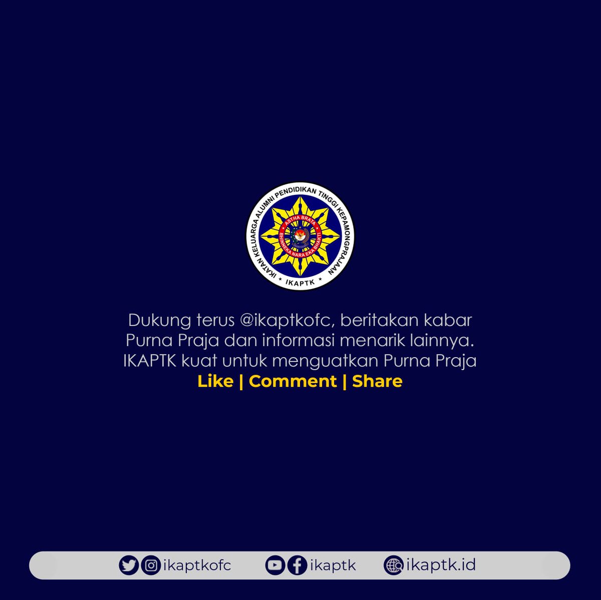 ikaptkid's tweet photo. Info terbaru nih mengenai adek2 Calon Praja Angkatan 31 yang sudah dinyatakan lolos Seleksi SKD saya sebagai perwakilan dari kakak senior Purna Praja mengucapkan Selamat dan tetap semangat untuk yang belum.๐ #ASN #PNS #OSVIA #MOSVIA #KDC #IIP #APDN #STPDN #PURNAPRAJA #CAPRA https://t.co/DHN3X6Glt4