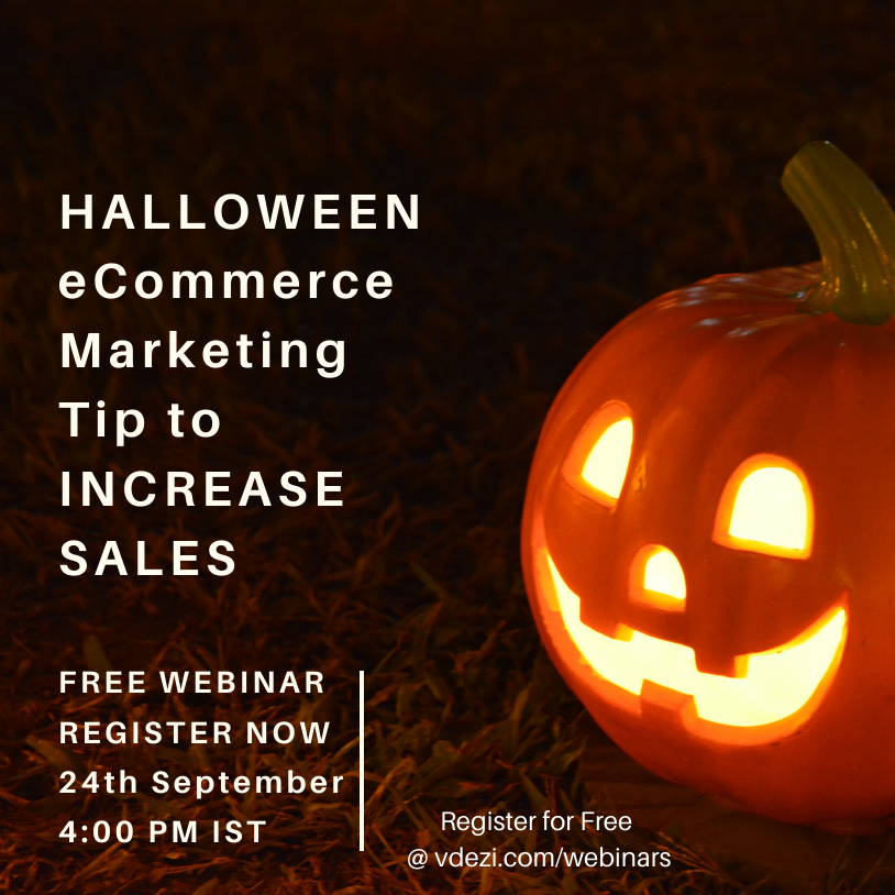 eunimartltd's tweet photo. We are pleased to announce that we are organising an exclusive free webinar on “Halloween E-commerce marketing tips to increase sales."

The webinar will be taking place on 24th September 2020 @ 4.00PM IST. 

Registration link: https://t.co/uHAQ8SticP

#ecommerce #webinar https://t.co/wJyAap9rV7
