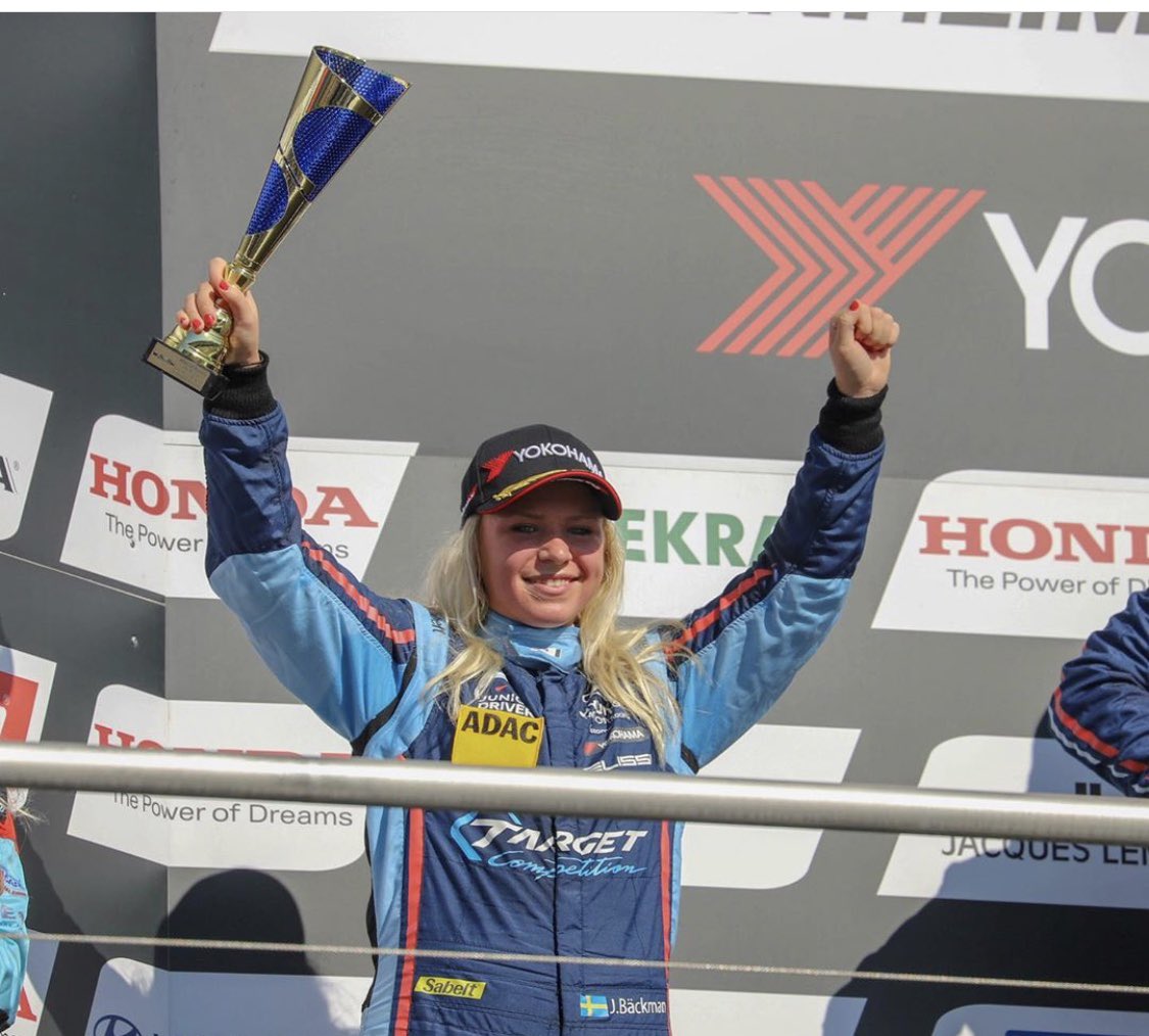 Jessica Bäckman Jessica started her career in rally cross before moving to touring cars. After spells in TCR UK & Germany, Jessica is now a front runner in TCR Europe and an official Hyundai Motorsport junior driver. Jessbackman