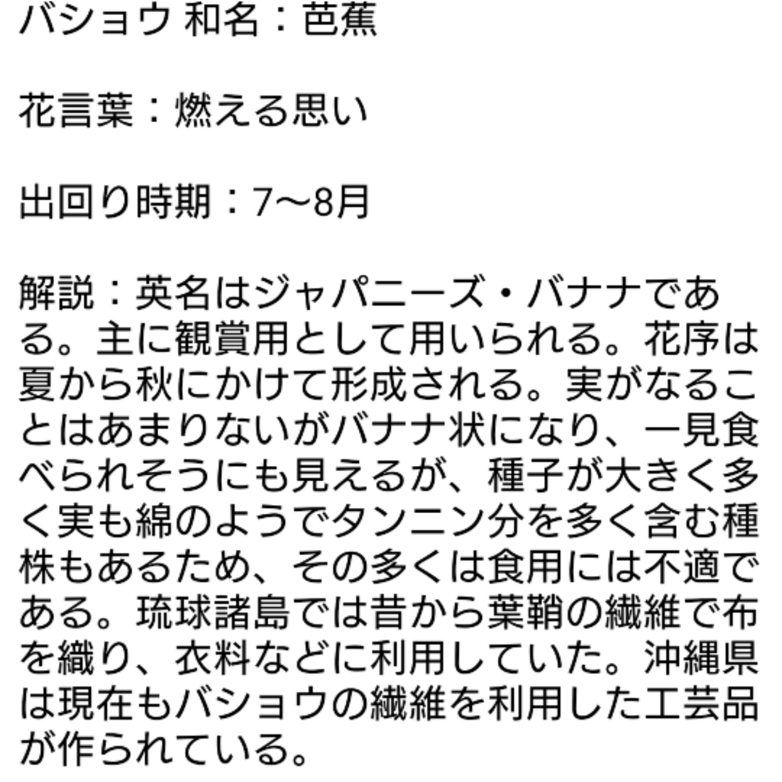 Sho モンスト垢 モンストフラワー 37 バショウ 本業が花屋の僕が花にまつわるキャラについて綴る企画です 今回は モンスト界のラッパー Mc芭蕉についてです 実はバショウはバナナの仲間なんです 2 3枚目にはこの花の詳細を添付しています