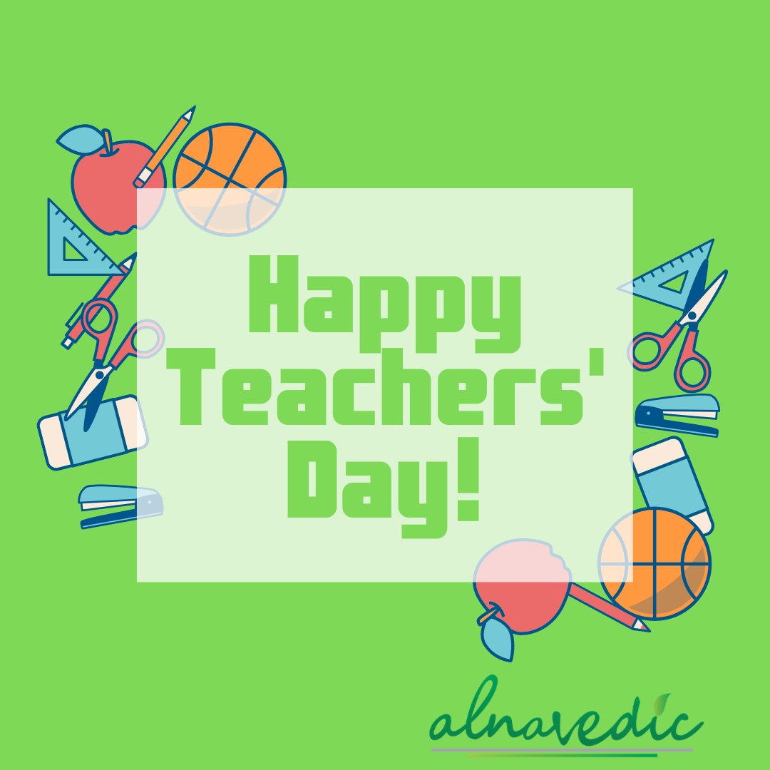 AlnaVedic's tweet photo. Happy teachers day from Alnavedic.⠀
Teachers are pillars of society &amp; sculpt the younger generation to face the future. My respectful greetings to all teachers on the occasion of #TeachersDay.⠀
#alnavedic #teachersday #mothersday #teacher #teachersofinstagram  #nischitsuri⠀ https://t.co/PxGpxv6muf