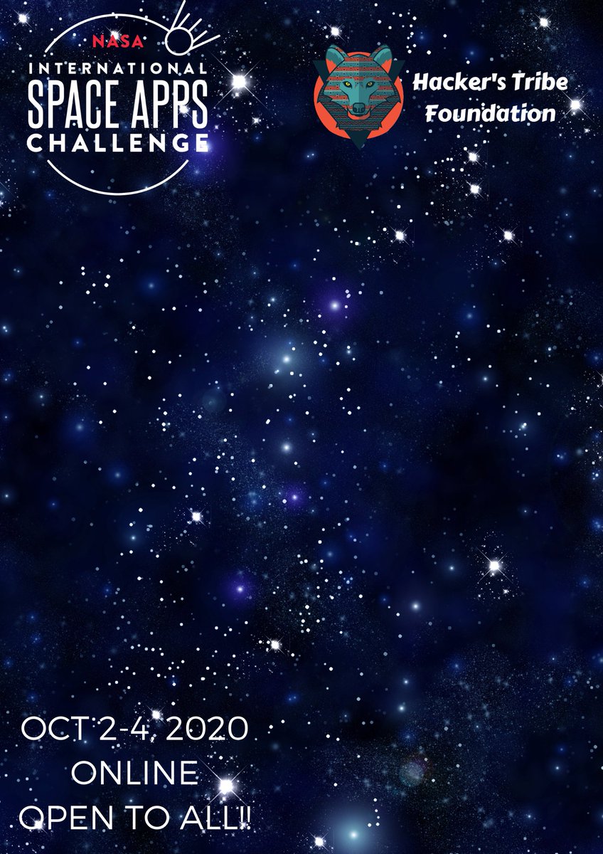 TheHackersTribe's tweet photo. We are excited about next month's 2020 International @SpaceApps Challenge organized by #NASA! Learn about the specific Challenges which build on this year's theme of "Take Action". Register now! ☑️ #NASA #Spaceapp #Nasaspaceappchallenge @TheHackersTribe ✌️ https://t.co/vEOfqKmNfr