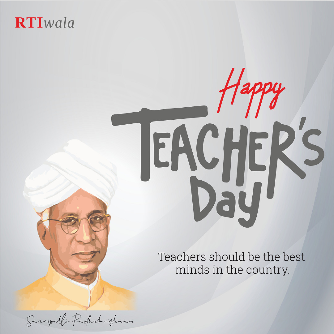 RTIwala's tweet photo. The @RTIwala Team Wishes you all a very Happy Teachers Day.

We're also giving an opportunity to express your gratitude and win gift vouchers. Stay tuned to #RTIwala on Fb &amp; Twitter.

#TeachersDay #HappyTeachersDay #TeachersDay2020 #ContestAlert #Contest https://t.co/L0nO6OwH0M