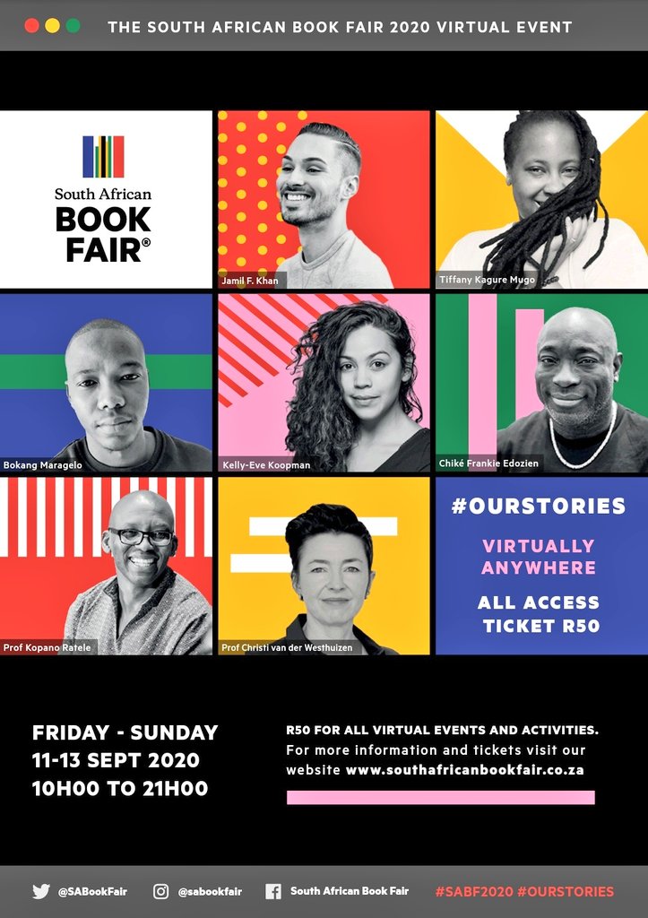 SABooksellers's tweet photo. One week to go!!! JOIN @SABookFair #VirtuallyAnywhere #BookFair brought to you by @FPMSETA @SportArtsCultur #SABDC via @kayafm95dot9 @dailymaverick @abetterworld_sa @paperrocksza @DartFroggCo @BooksLIVESA @SABCNews @thesacreatives @caxmag @benonicitytimes @GCNnews #SABF2020 https://t.co/MyFJ1GgeEM