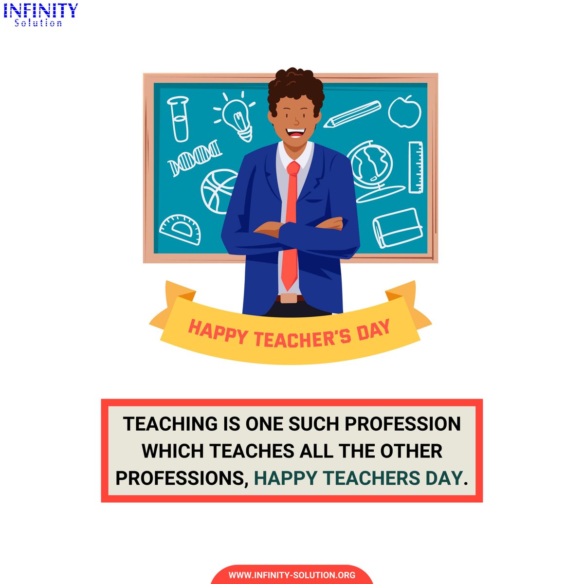 TheInfinitySoln's tweet image. Infinity Solution Wishing you a very "Happy Teachers Day" 👨‍🏫

Our Web: bit.ly/3eUqXzK 🌐

#InfinitySolution #Happyteachersday #teacherday #WaterPump #SolarWater #SolarOorjaa #saturday