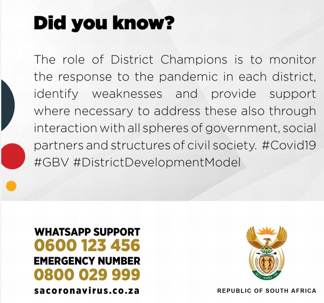 The Harry Gwala District Deputy Mayor Cllr Duma with the Speaker Cllr Jojozi highlights the District Development Model #Covid19 Response approach in relation to the Minister <a href="/JacksonMthembu_/">Minister Jackson Mthembu</a> visit. #DDM #GBV #StaySafe