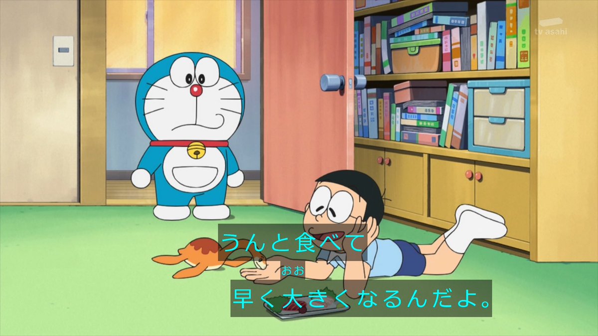 ピー助に優しいのび太くん Doraemon ドラえもん 雪だるまのイラスト