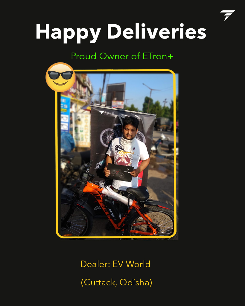 PURE EV on Twitter "Delightful delivery of PURE EV ETron+ Thank you
