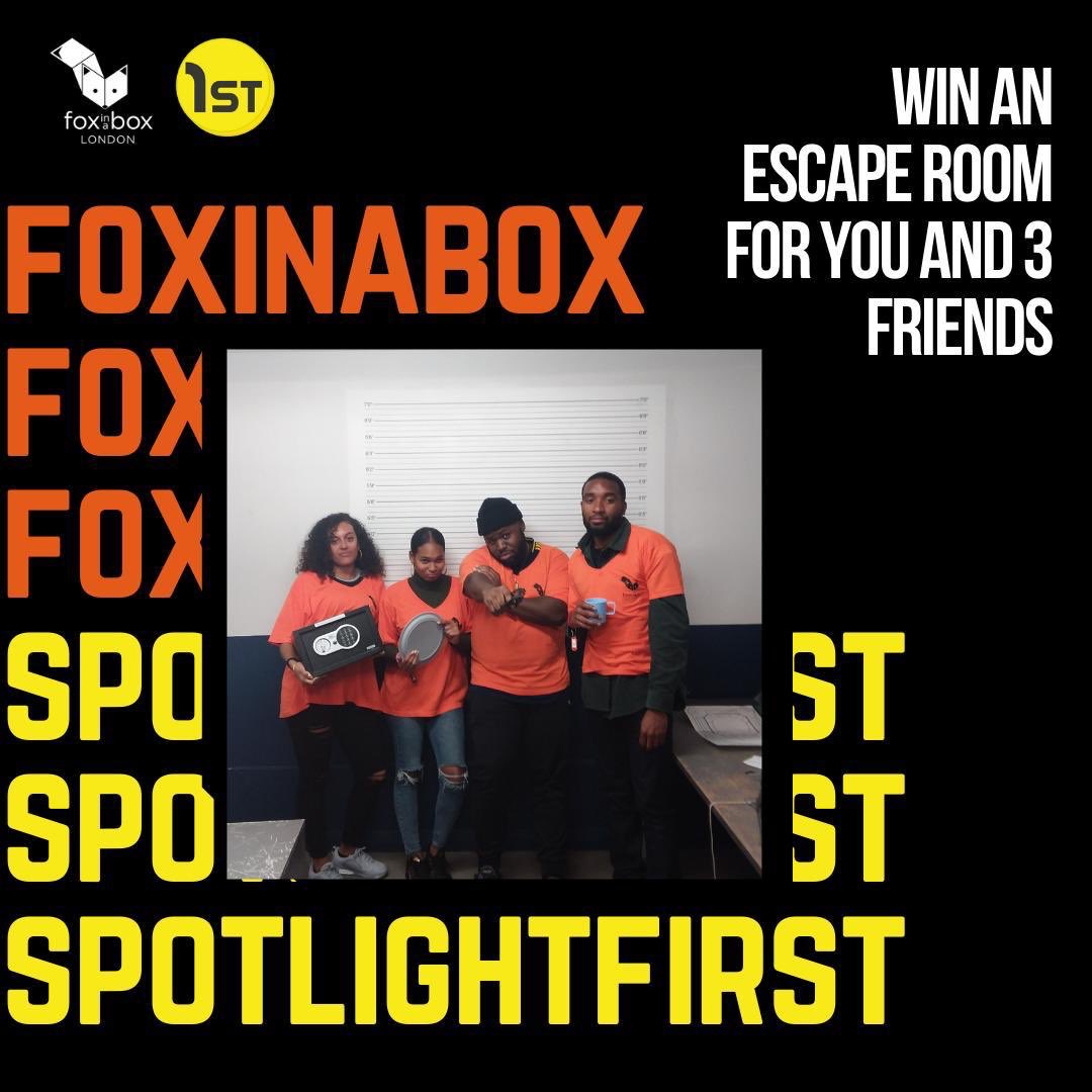 SpotlightFirst_'s tweet photo. Win an Escape Room Experience for you and three friends with #SpotlightFirst! 

Supporting #BlackPoundDay

Enter on our Instagram: https://t.co/7tUaNTO2Q5 https://t.co/BOI07nrOsA