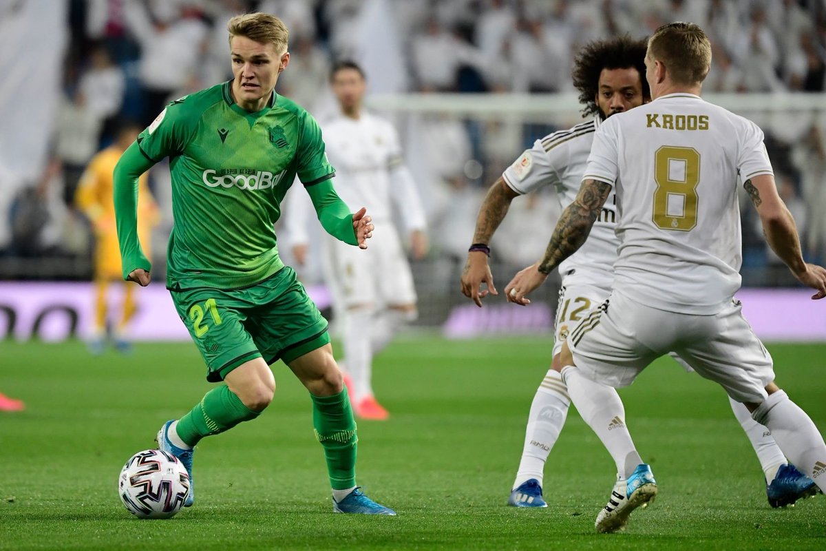 Ødegaard excels at threading balls through the lines, and his high volume creativity will be very helpful to an attack that scored just 70 goals last season.He is a pure 10. His rate of 2 chances p90 is second only to Kroos in the squad, and will increase with better players.