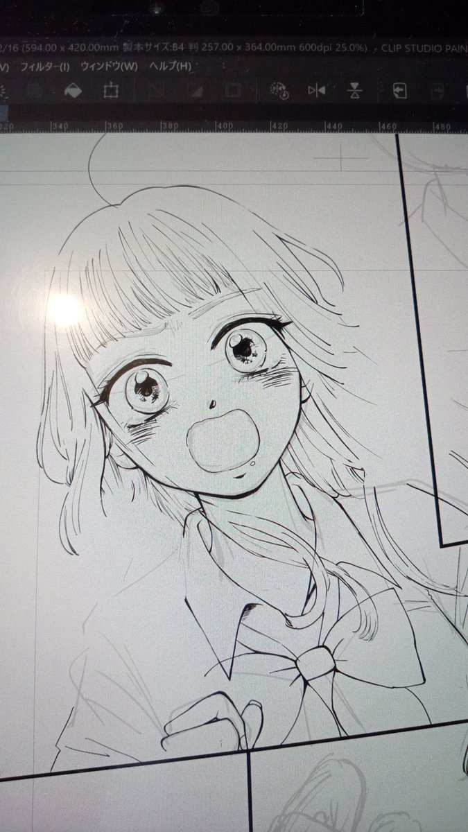 辛かったペン入れが楽しいと思える……液タブ凄し…… 
