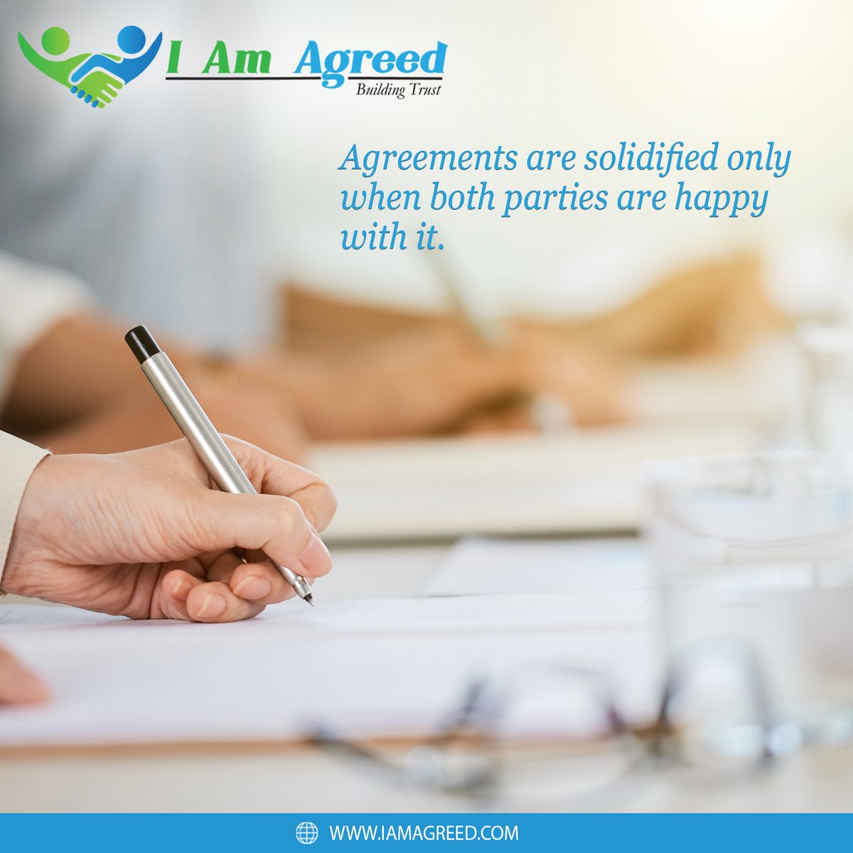 agreed_am's tweet image. Agreements are solidified only when both parties are happy with it.

visit our website: iamagreed.com

#iamagreed #professionals #getprojects #consumers #contract #findprojects #sendproposals #createprojetcs #agreement #trust #positivemove #movetowardssuccess #success