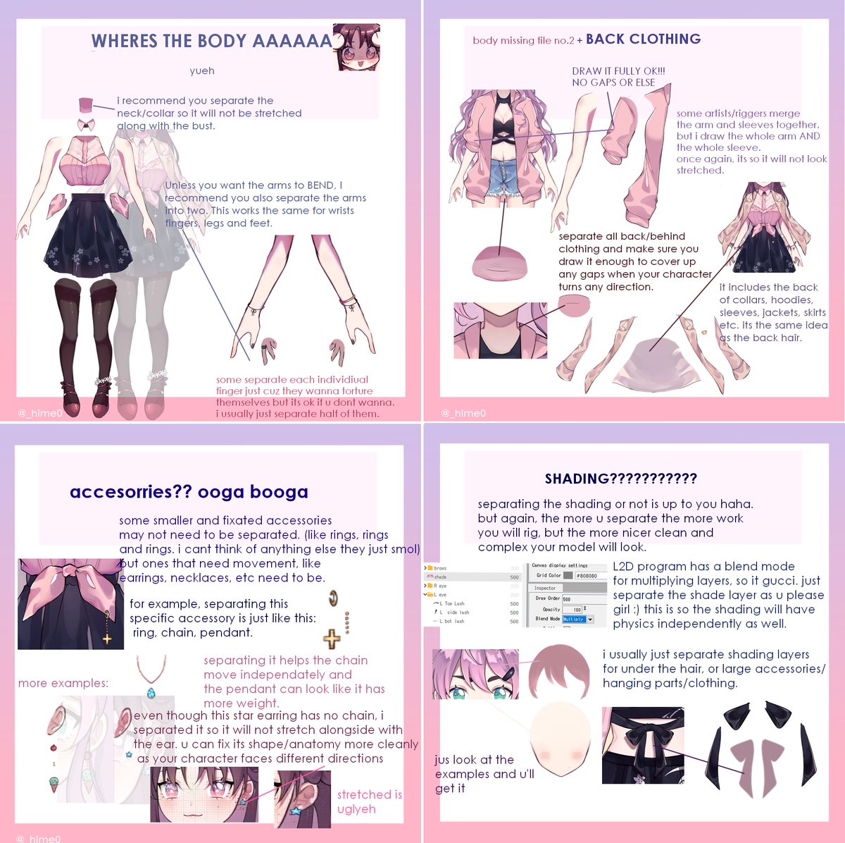 __himey's tweet photo. A few tips on drawing an Live 2D model ready for rigging! 👁️👄👁️

this got a lot of shares on fb, so I also decided to post it here as well👨‍🍳 https://t.co/ItZLbanmq5