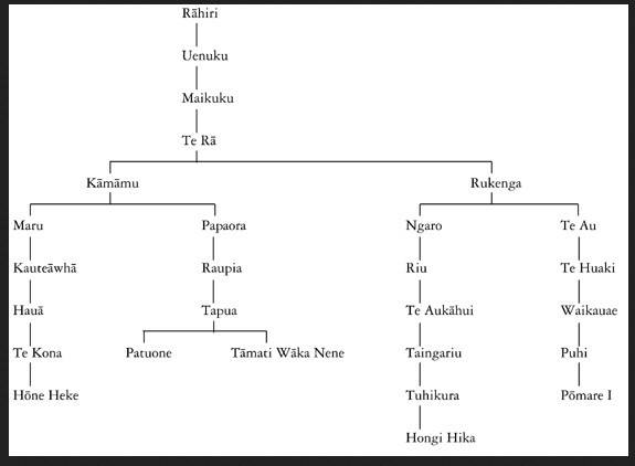 Whakapapa is a core part of Māori identity, it's kind of like a record of your ancestry which details your connections to your tribe (iwi), sub-tribe (hapu) and extended family (whanau), so when you look at a persons moko, you can read a bit about who they are 3/14