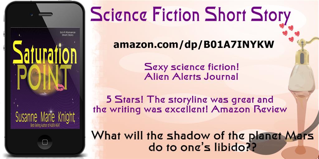 SusanneKnight's tweet photo. https://t.co/muVrU3LJoY
#ShortStory Saturday!
“Saturation Point”--“A #sciencefiction tale that will really infiltrate the mind.”--Romance At Heart
#shortstory #romance #scifi #Mars #ReaderFav #Kindle #Smashwords #indieauthors #writingcommunity #amreading https://t.co/liFXM3btL6