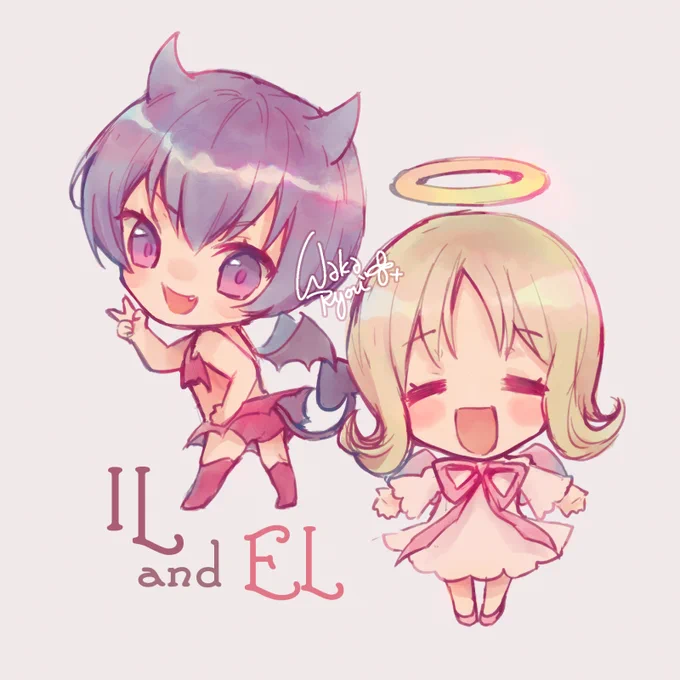 #しゅごワンドロ

【しゅごキャラ】
イルエル大好き～～😈👼 