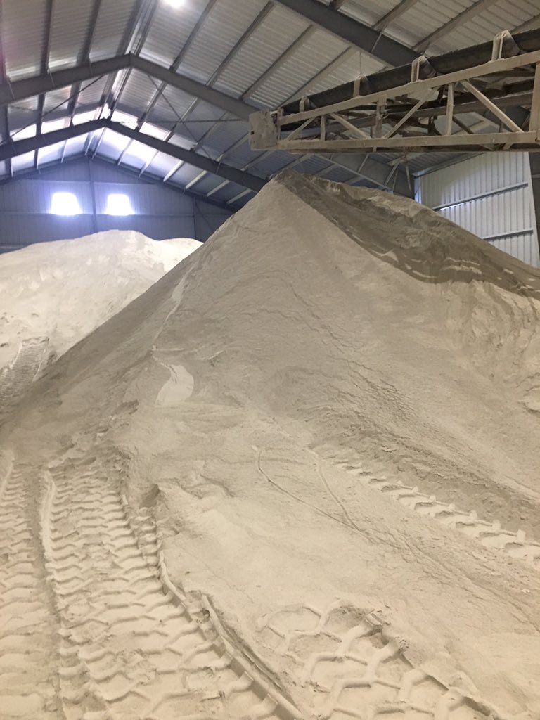 We spread our first load of lime last week. Did a trial on some low ph ground, this could be a real game changer for ag. #lime #aglime #clubroot #lowphsoil