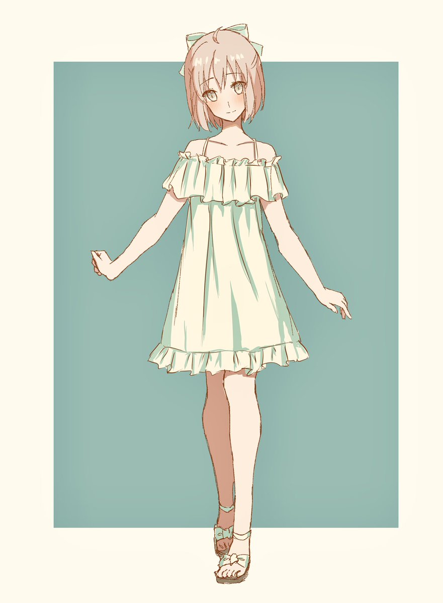 この前描いた沖田さん下半身切ってしまったけど全体図はこんな感じを考えてた 女の子 香のイラスト