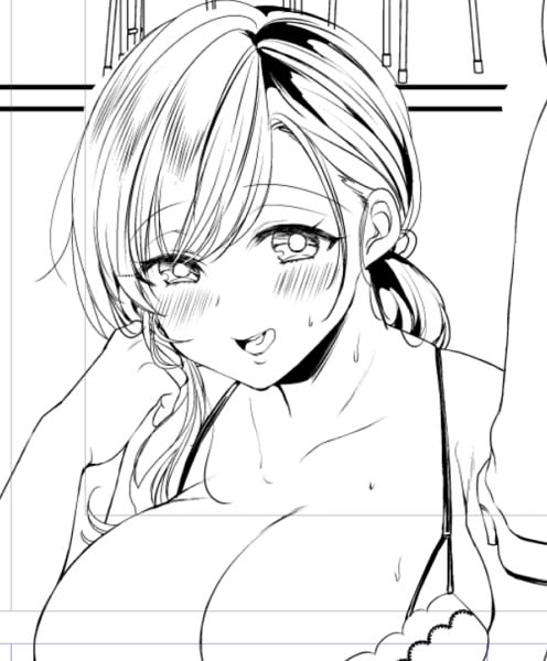 ペン入れ頑張る 